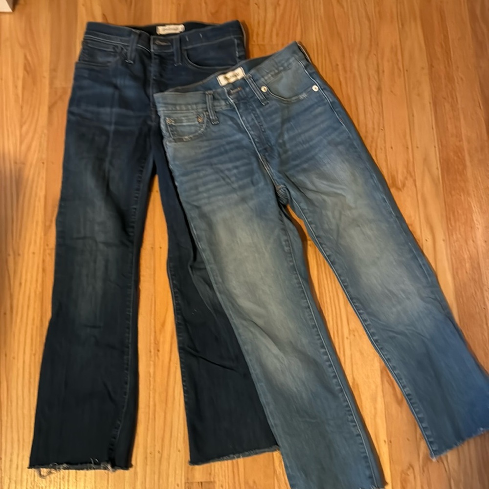 Madewell Cali Demi boot jeans short size 25 (two pairs)